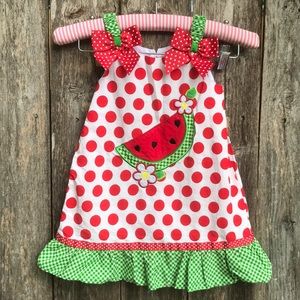 Watermelon and Polk-a-dot dress 🍉